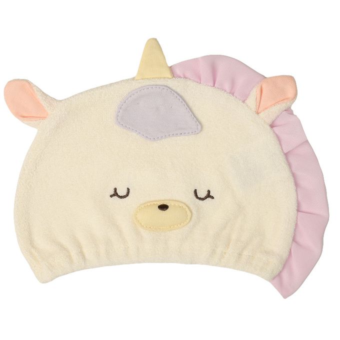 akachan honpo - 長袖造型連身衣-附帽子 獨角獸-象牙白色 (50~60cm)