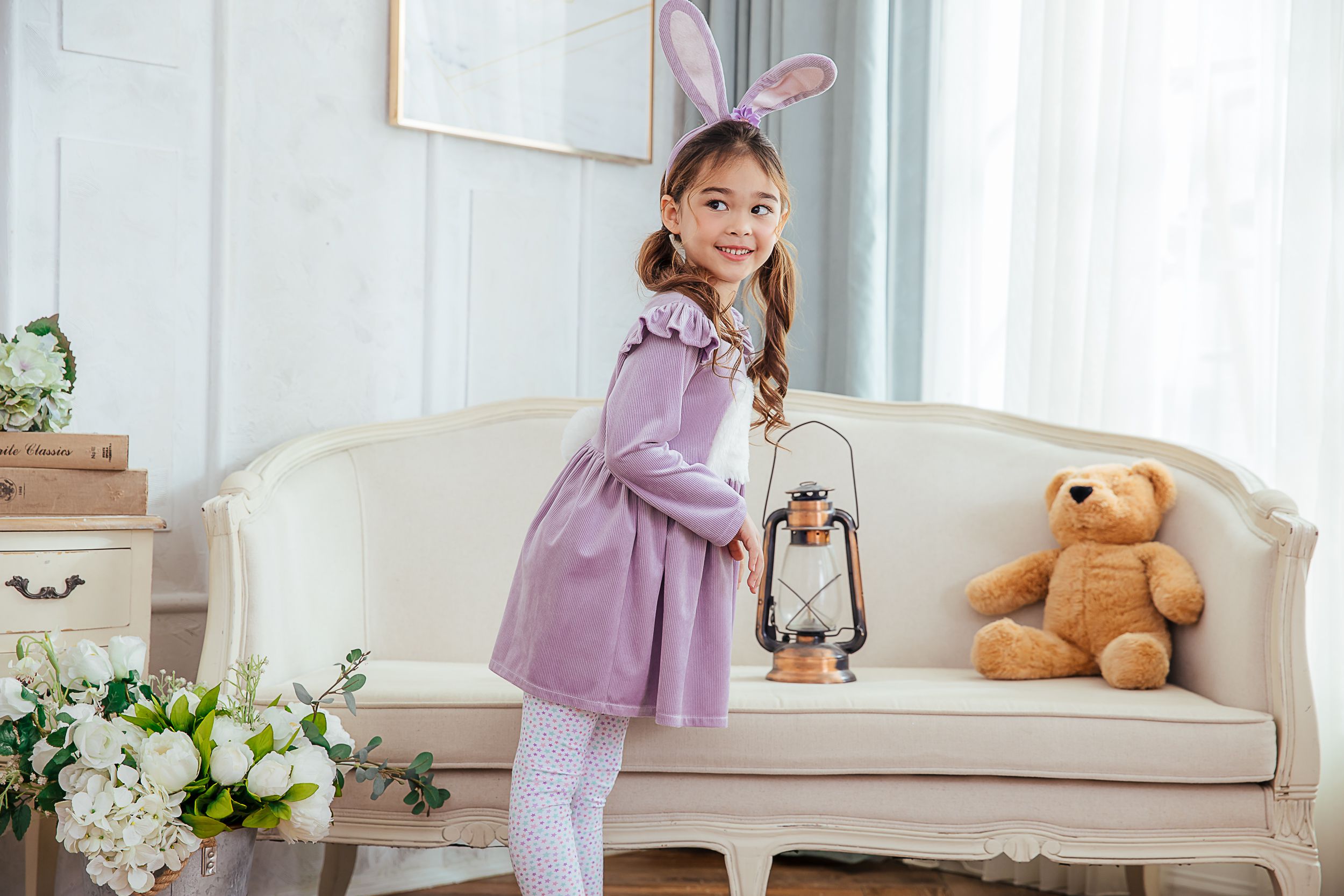 Love, Charlotte - 小兔子洋裝-兔子造型洋裝-內含洋裝+頭箍+內搭褲