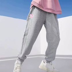 人氣卡通 - 腰鬆緊百搭休閒長褲-卡通人物美樂蒂-灰色