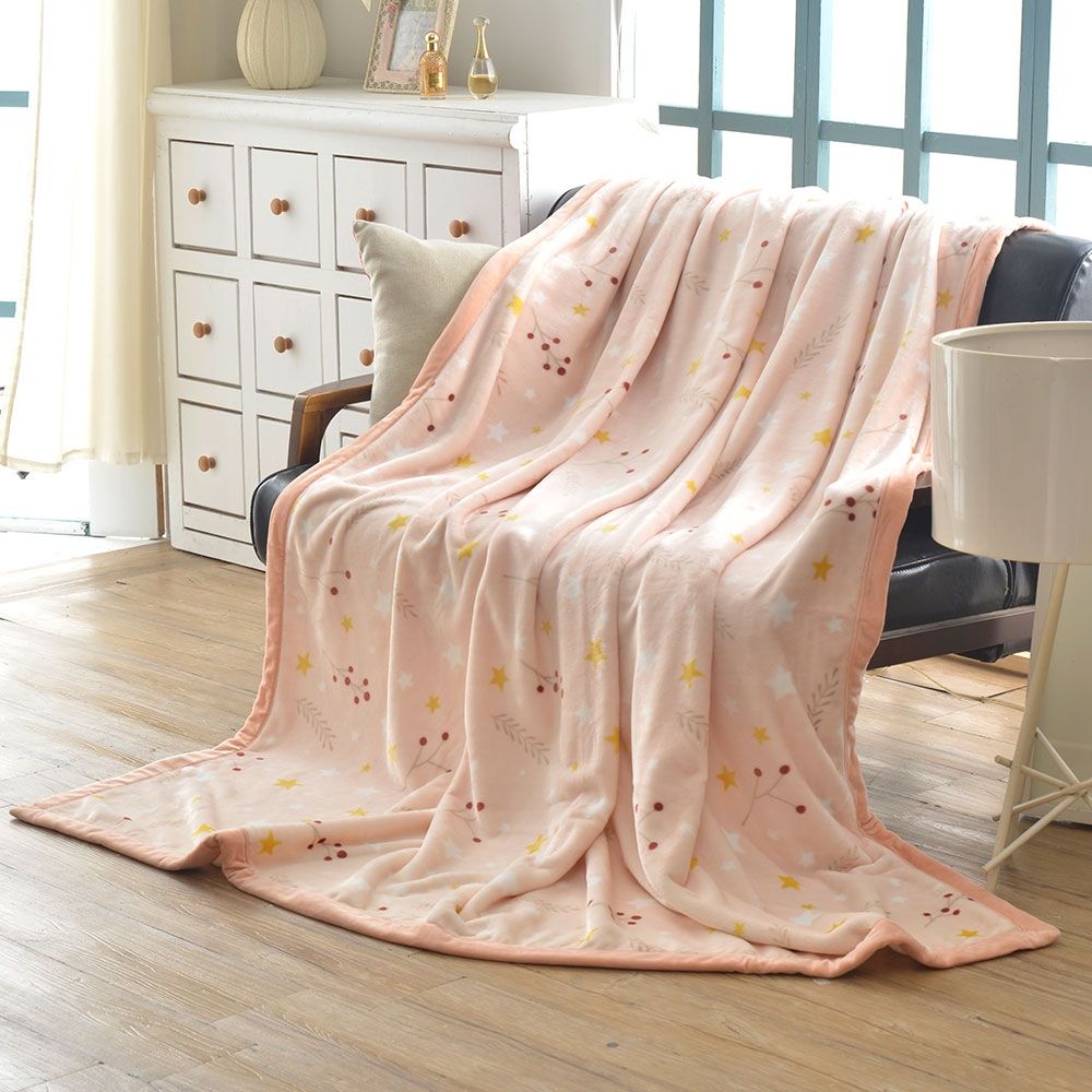 鴻宇 HongYew - 舒芙粉超細纖維法蘭絨四季毯  防寒萬用毯-法蘭絨毯-舒芙粉 (單人5X7)-150x210cm