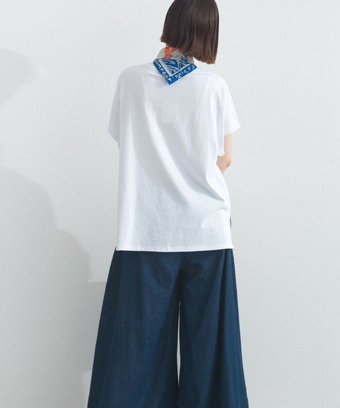 日本 Lupilien - 16OE天竺棉 法式英文標語短袖上衣-黑