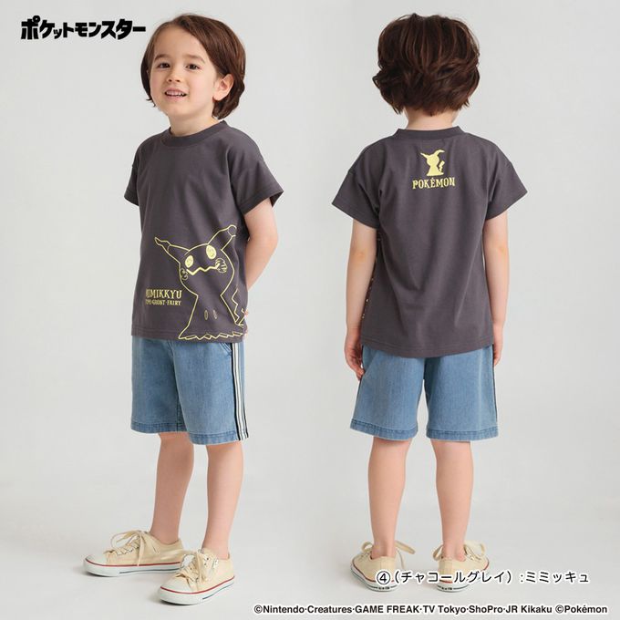 日本 BRANSHES - [限量]寶可夢印花短袖上衣-潤水鴨-淺藍