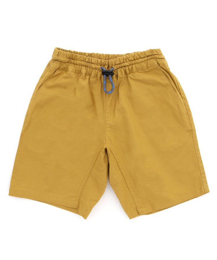 日本 BREEZE - 彩色標籤腰束口休閒短褲-軍綠