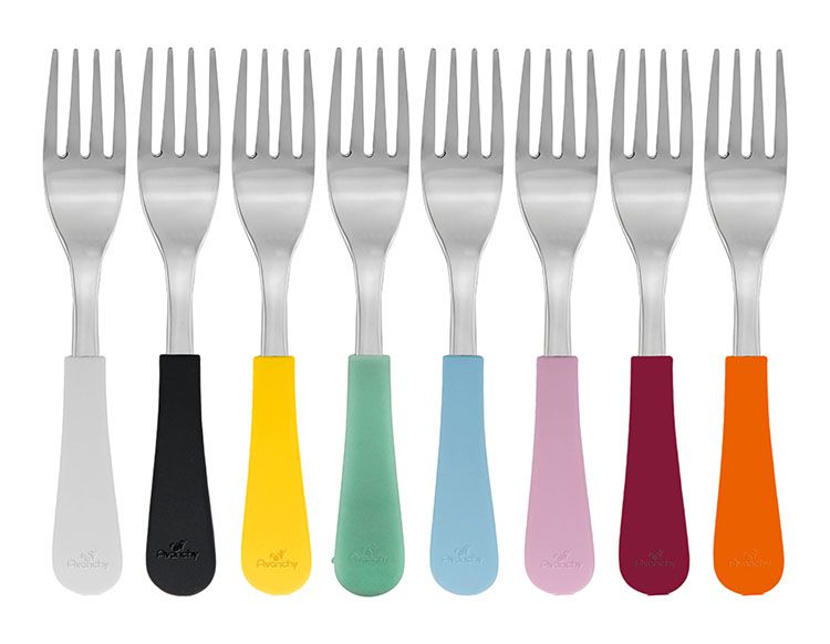 Avanchy - 雙層不鏽鋼-不鏽鋼叉子-綠