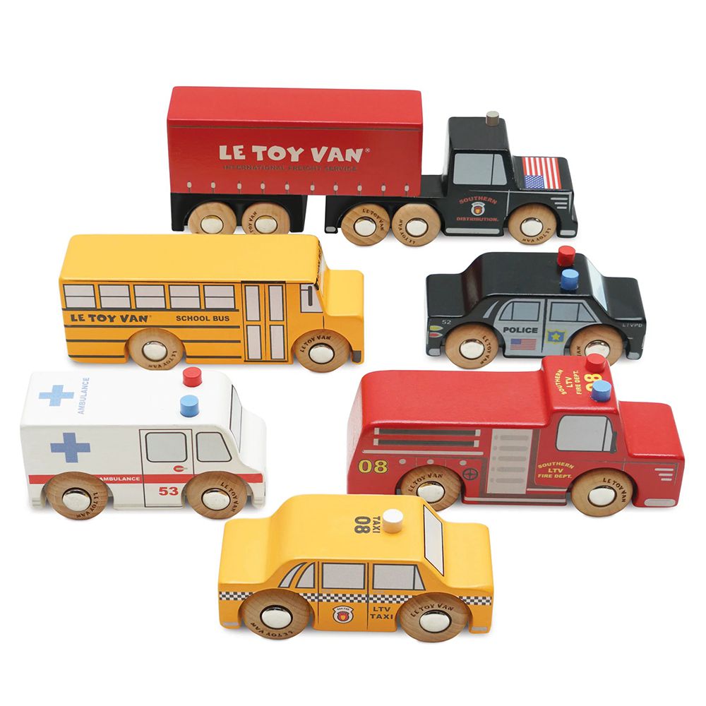 英國 Le Toy Van - 紐約交通工具車車玩具組