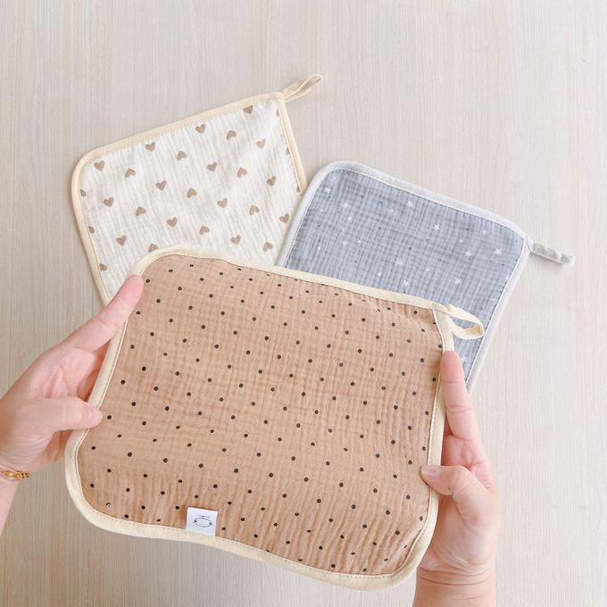 Chi-mi啾米 - 四層紗萬用紗布方巾6件組 (F碼25X25CM)