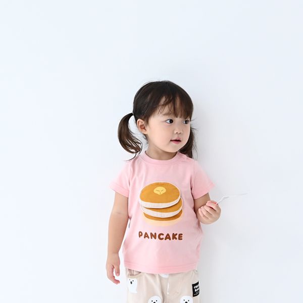 日本 Baby Room - 立體翻翻樂短袖上衣-美味鬆餅-沙杏