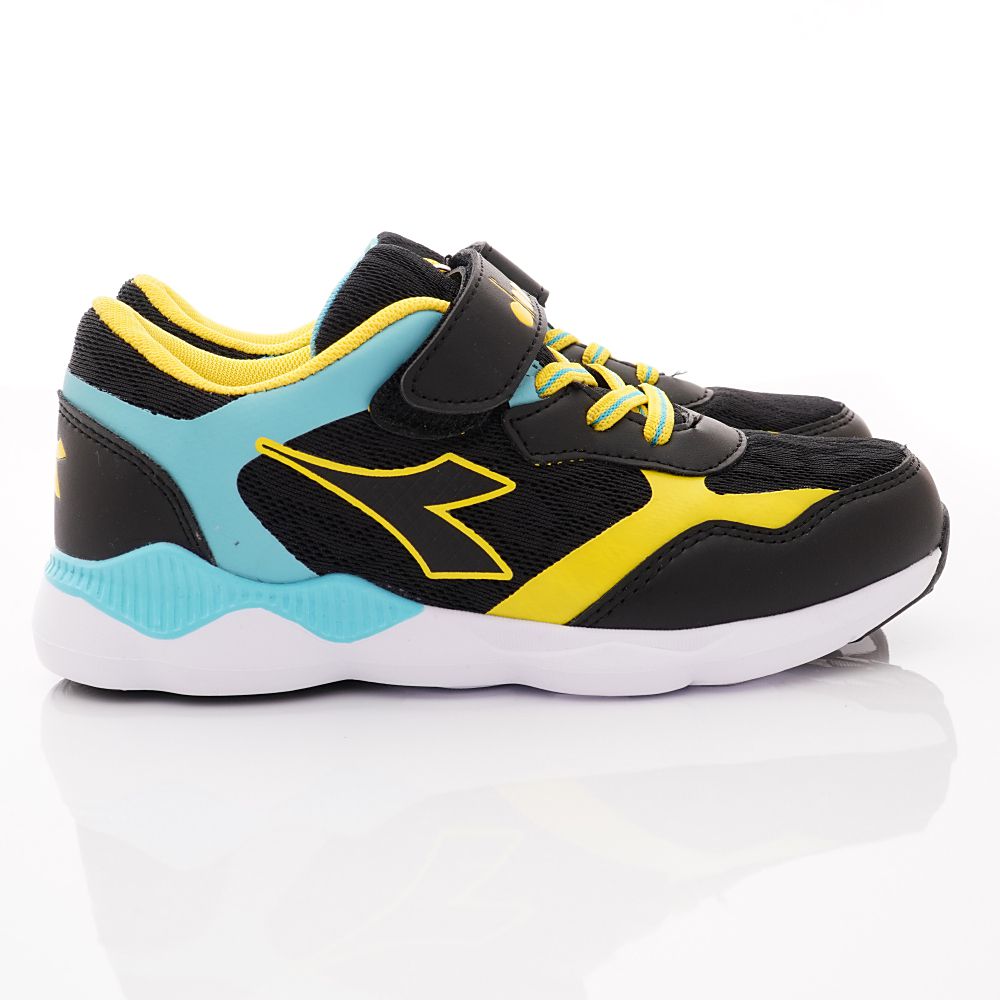 DIADORA - 春夏新品義式競速運動潮流鞋款(大童段)-黑黃
