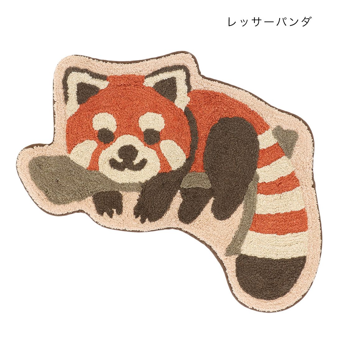 日本 TOMO - 動物系 短絨吸水腳踏墊/地墊-小浣熊 (約60×52cm)