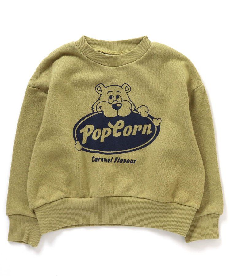 日本 BREEZE - 純棉裏毛糖果印花長袖上衣-黑