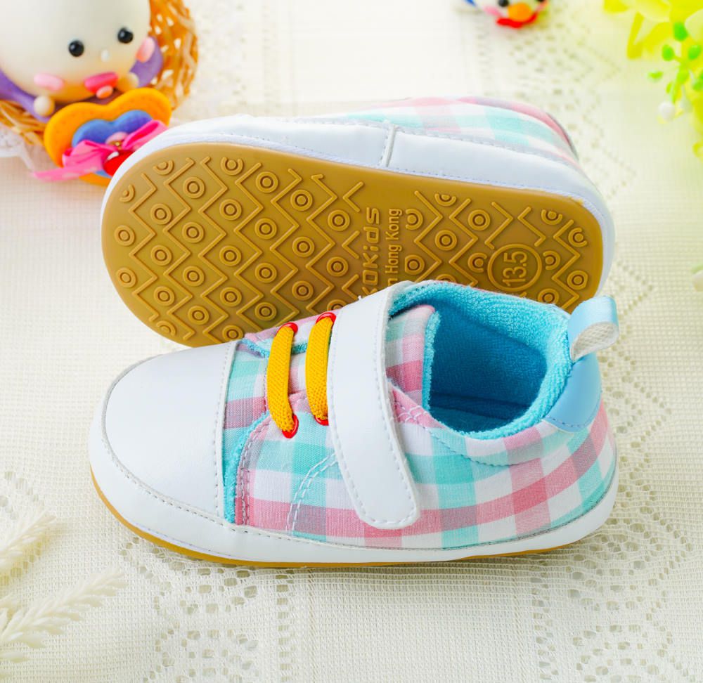 nikokids - 軟Q底學步鞋-藍白色(SG561)