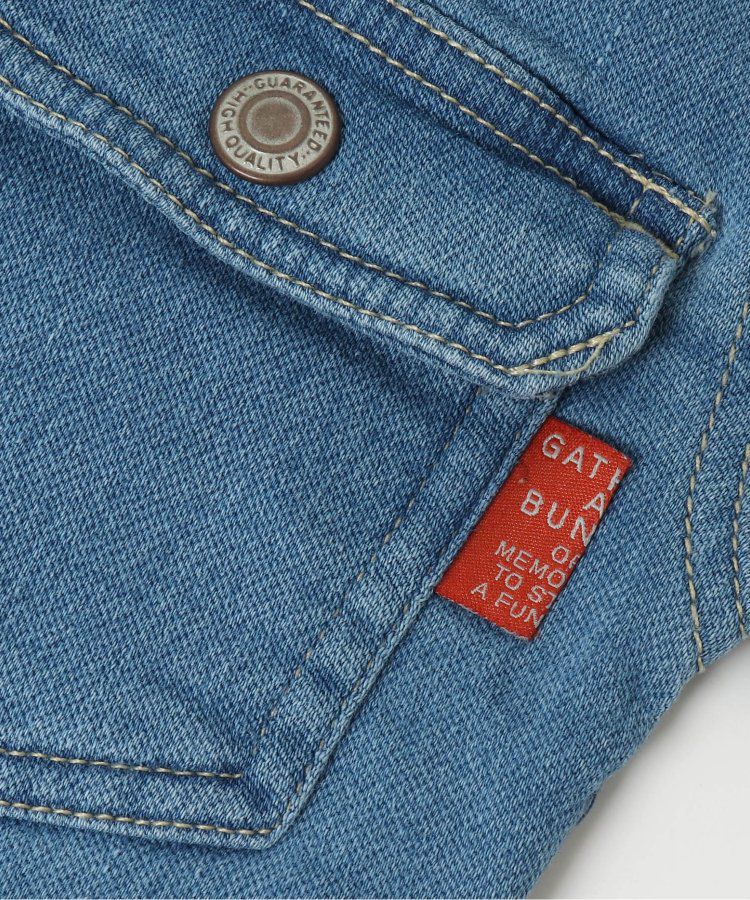 日本 BREEZE - すぽ軽系列 輕盈彈性牛仔外套-淺藍