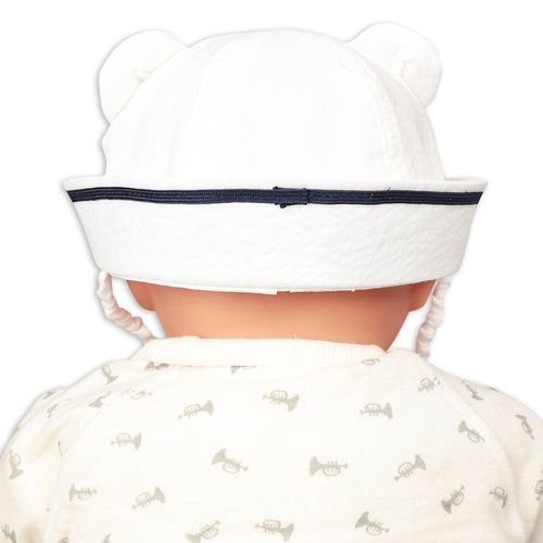 嬰幼兒海軍帽-小熊耳朵-米白色-日本製