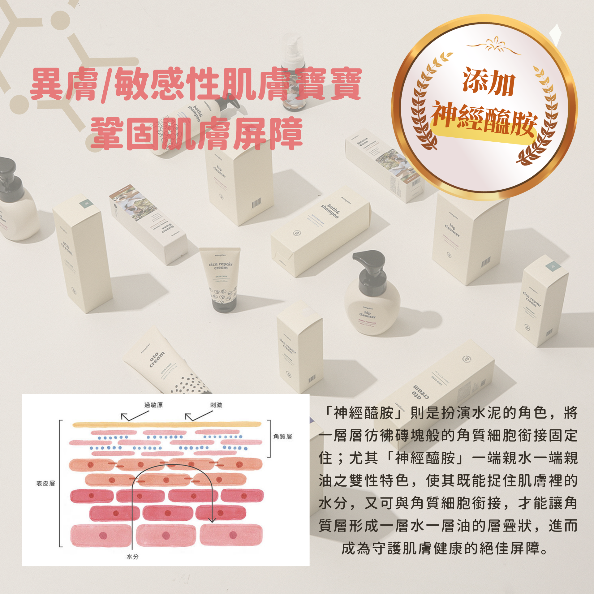 韓國 mongdies - 神經醯胺寶寶爽身乳液-100g