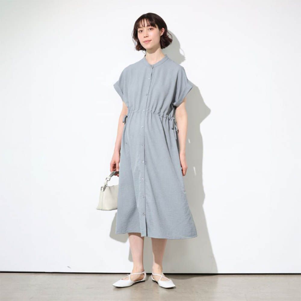 前開式抽繩洋裝
