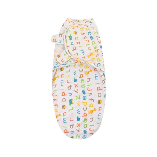 JoyNa - 嬰兒包巾 懶人包巾 可調式簡易包巾-彩色字母