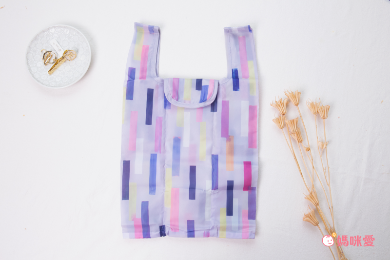 日本 3carat - 超輕量可捲收隨身購物袋/環保袋-簡約草寫文章-白 (43x25cm)