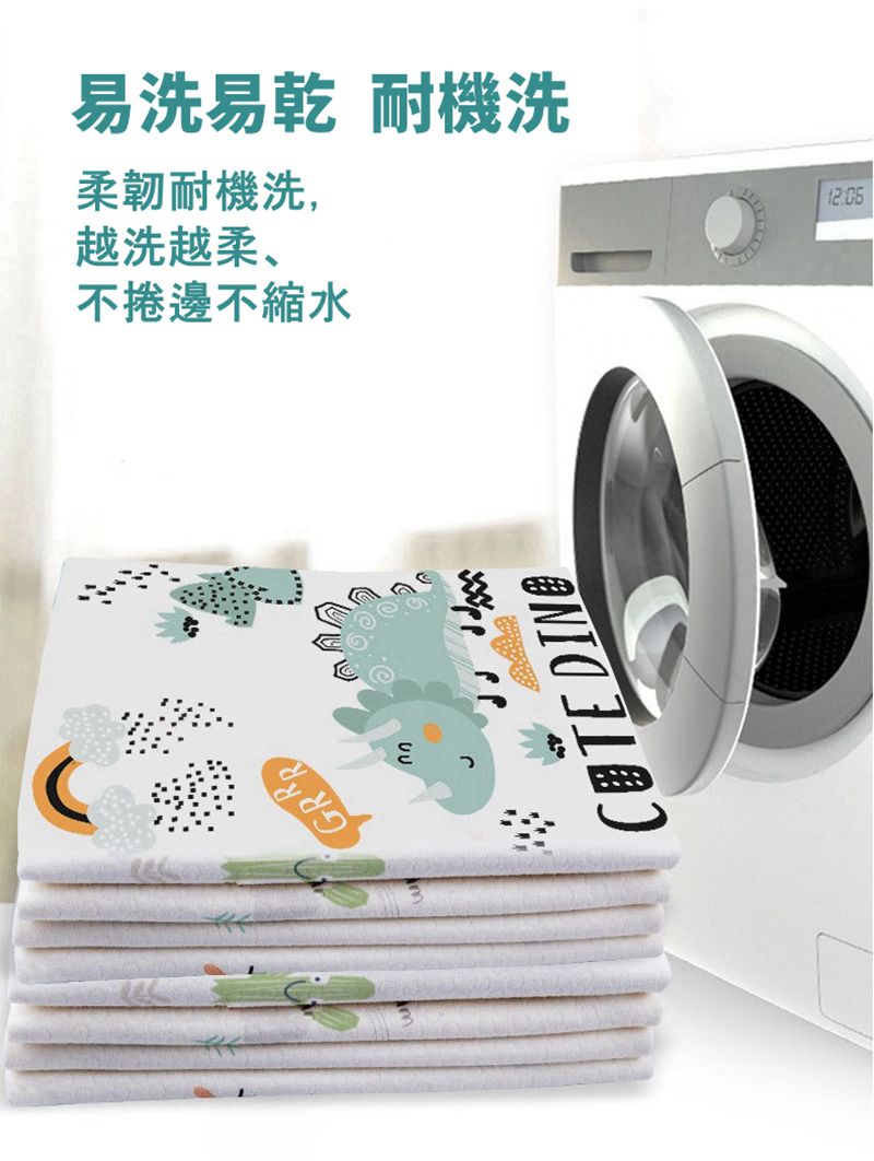 Vanibaby - 防水墊 70*90cm純棉防水透氣隔尿墊(適合90~120cm長的嬰兒床)-恐龍款