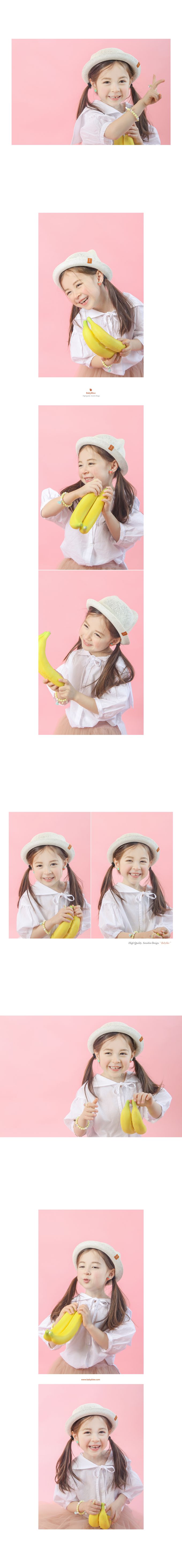 韓國 Babyblee - 水果派對飾品禮物組-草莓X橘子-桃粉-手鏈X1+耳環1對