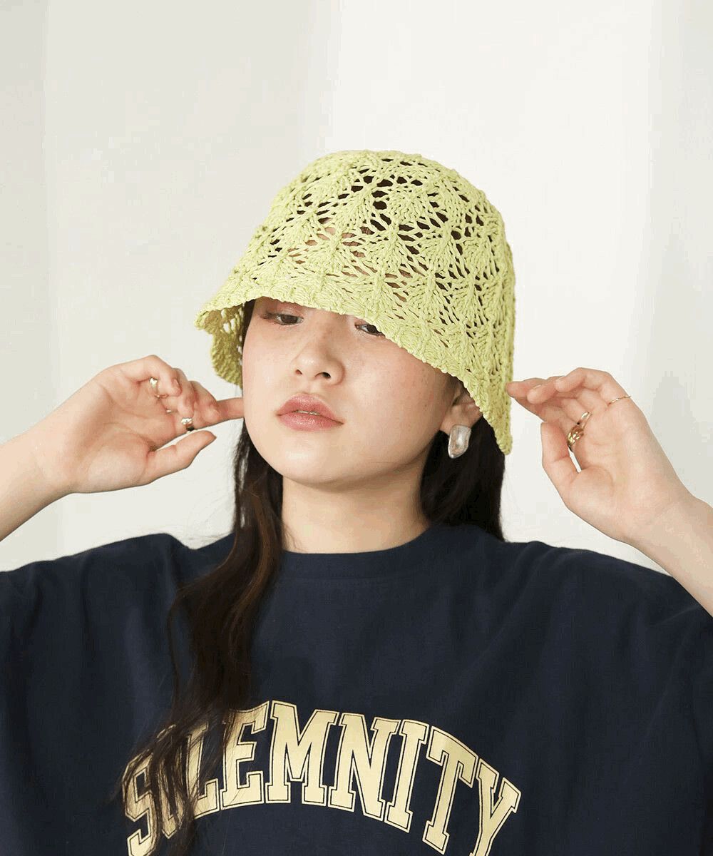 日本 Bab - 春夏定番鉤針鐘形帽-焦糖