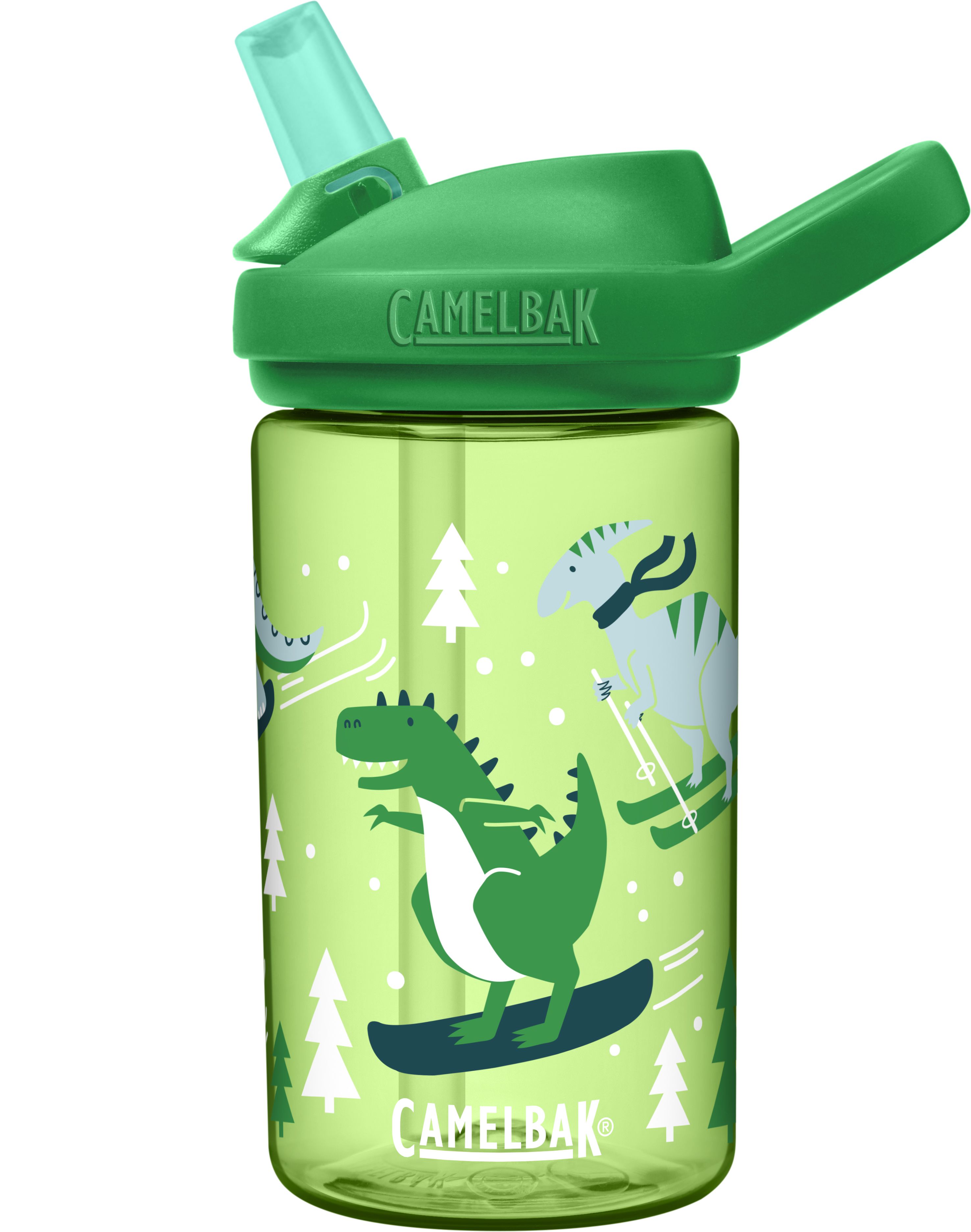 CamelBak - EDDY+ 兒童吸管運動水瓶RENEW-滑冰恐龍-400ML