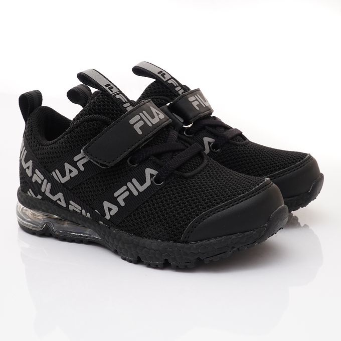 FILA - 氣墊慢跑運動鞋-2-J429X-000黑(中大童段)-運動鞋-黑