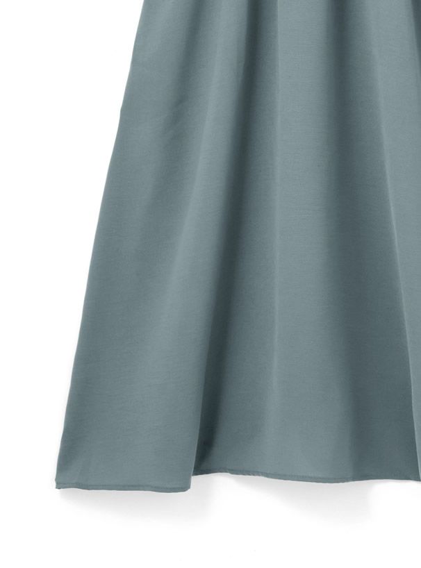 日本 GRL - 復古滾邊翻領收腰短袖洋裝-綠松石