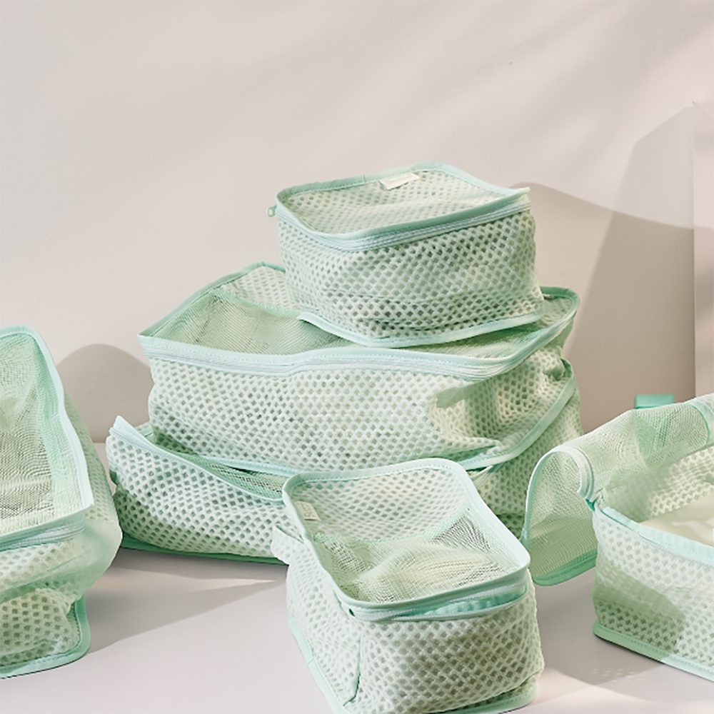 收納洗衣兩用袋2.0 - 8件組-薄荷島綠