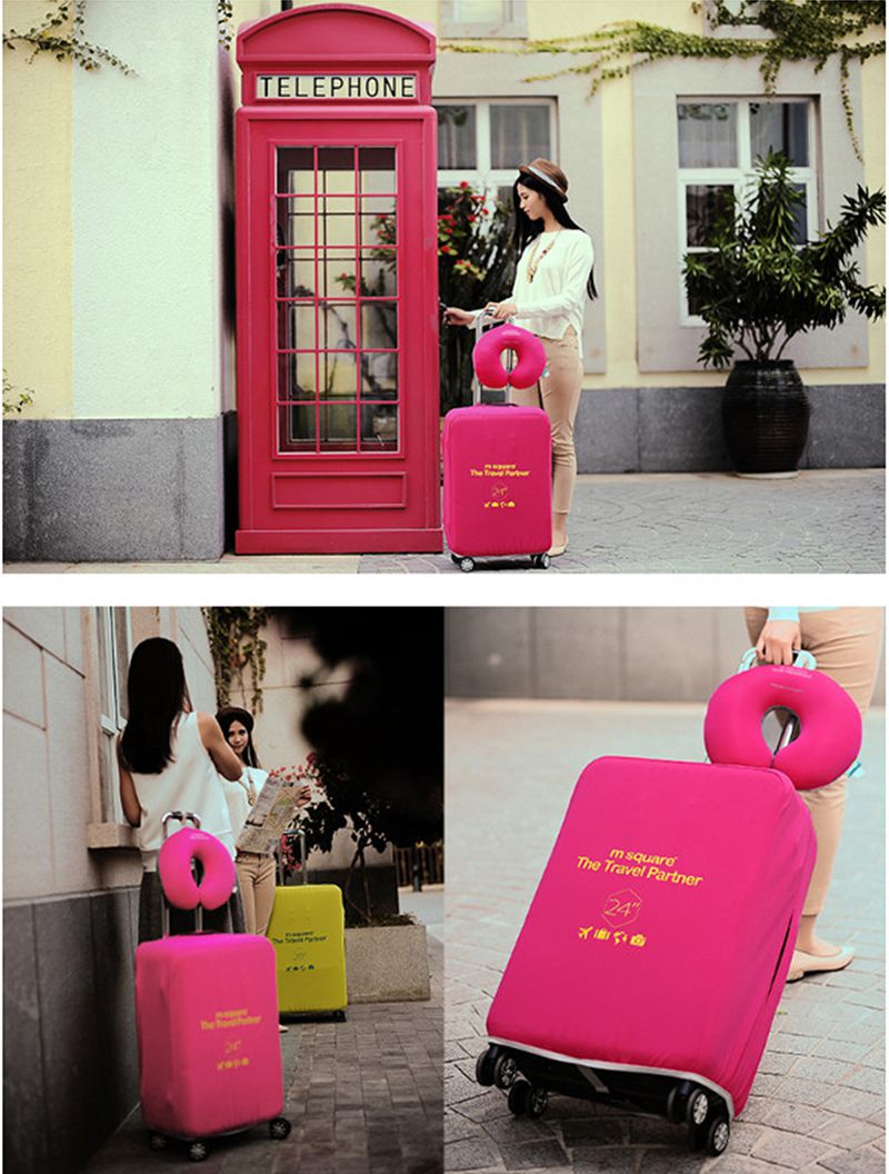 M Square - 尼龍行李箱套24吋-黃色