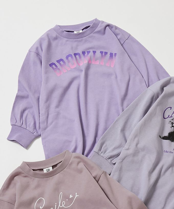 日本 devirock - 100%棉 女孩定番印花長袖洋裝-巨大心型-薄荷綠