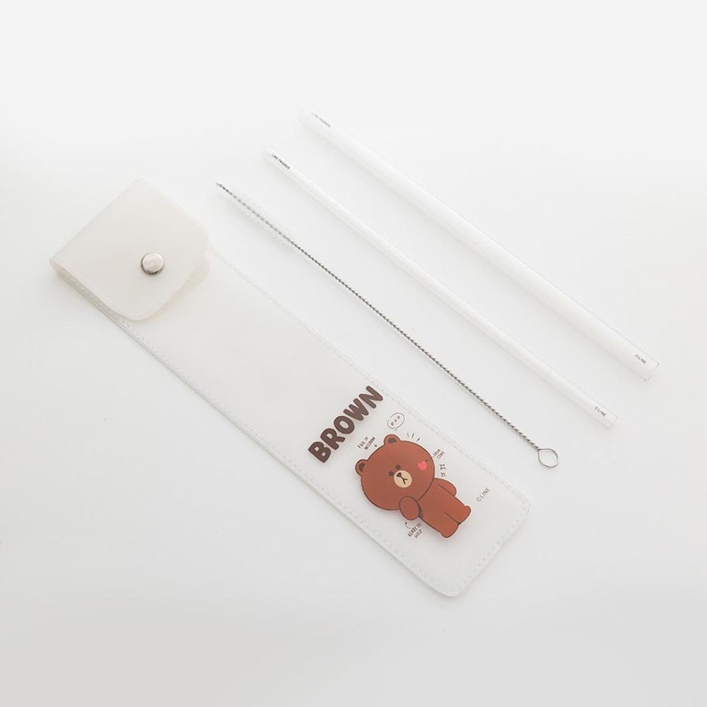 Hiromimi - LINE FRIEDNS 果凍吸管包4件組-熊大款