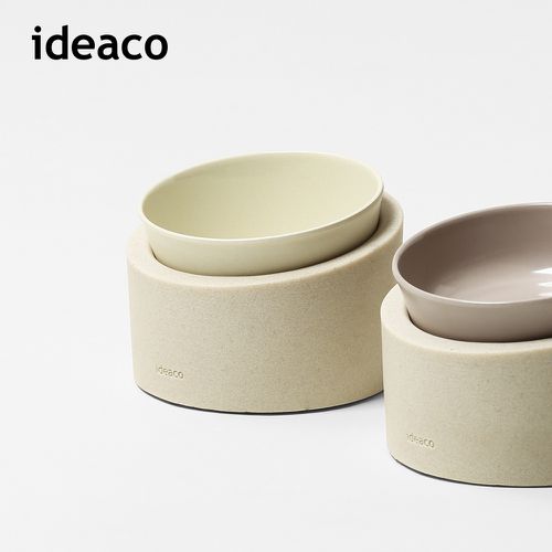 日本IDEACO - 寵物餵食護頸斜口碗架套組(低款)-飲水碗(350ml)