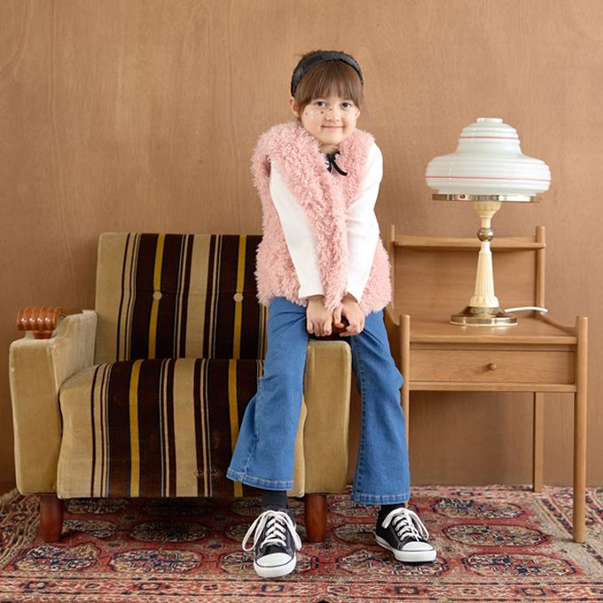 日本 Lycee mine - 領口滾邊綁帶澎澎長袖上衣-灰藍