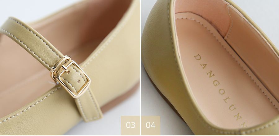 韓國 Dangolunni - 甜美百搭娃娃鞋-黑