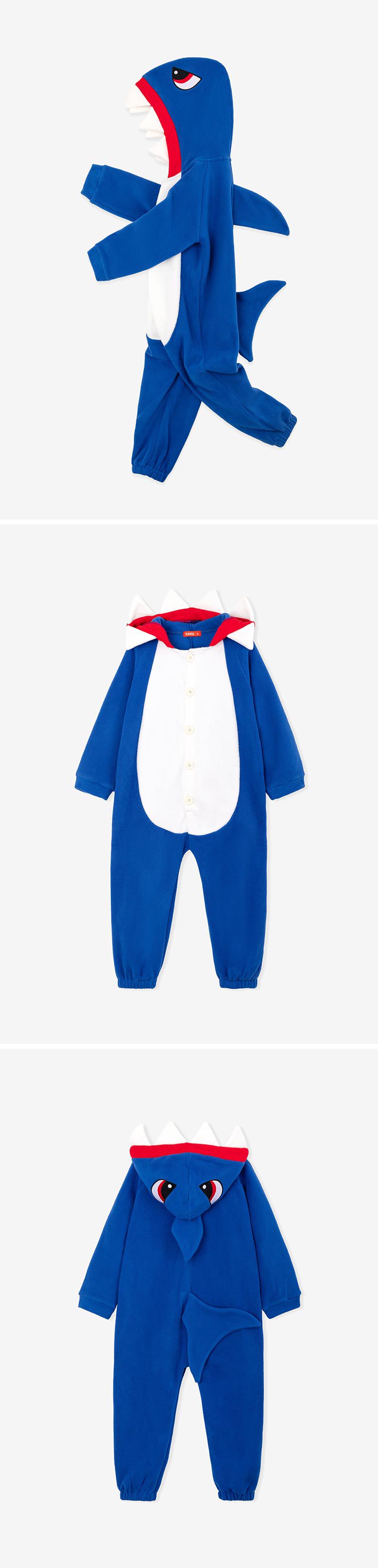 韓國 OZKIZ - 藍色鯊魚造型連身衣