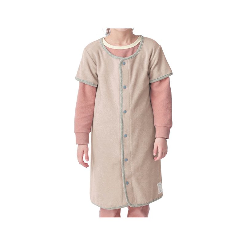 日本千趣會 - GITA 刷毛保暖防踢被/背心-素色-淺軍綠