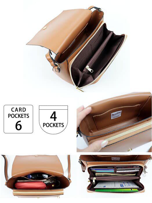 日本 Legato Largo - 輕量PU時尚皮革錢夾包-BK黑色 (23x14x8.5cm 肩背約95~129cm)