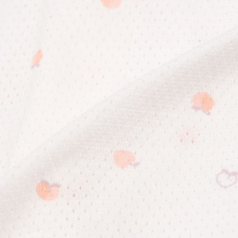 akachan honpo - 短袖前開式包屁衣-粉紅色 (80cm)