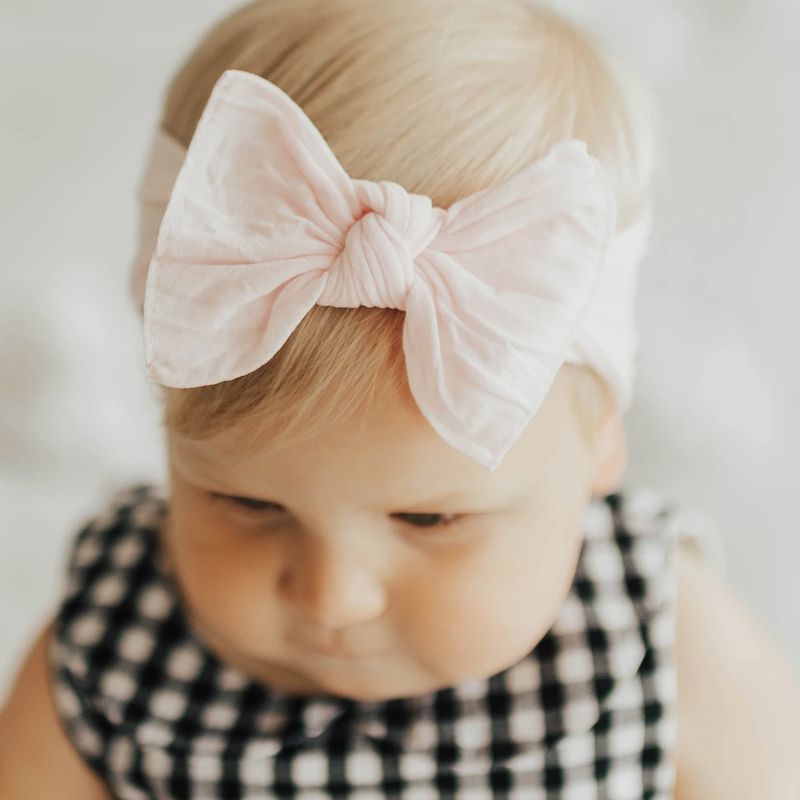 美國baby bling - 純手工極優雅細緻輕柔微彈性/毫無束縛感蝴蝶結髮帶/髮飾禮盒組-小鹿斑比