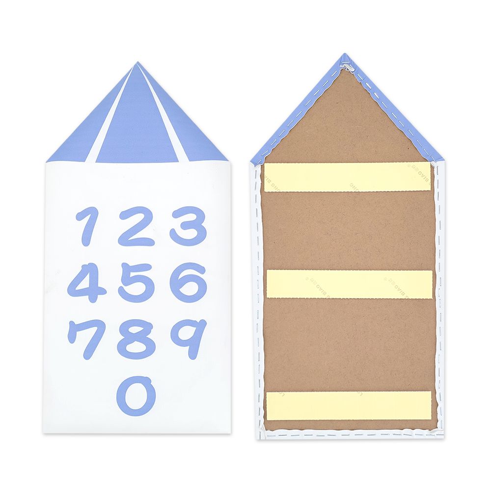JoyNa - 2入-立體防撞隔音壁貼 加厚防撞墊 保護墊 房子造型-藍色數字-2入 (25*50)