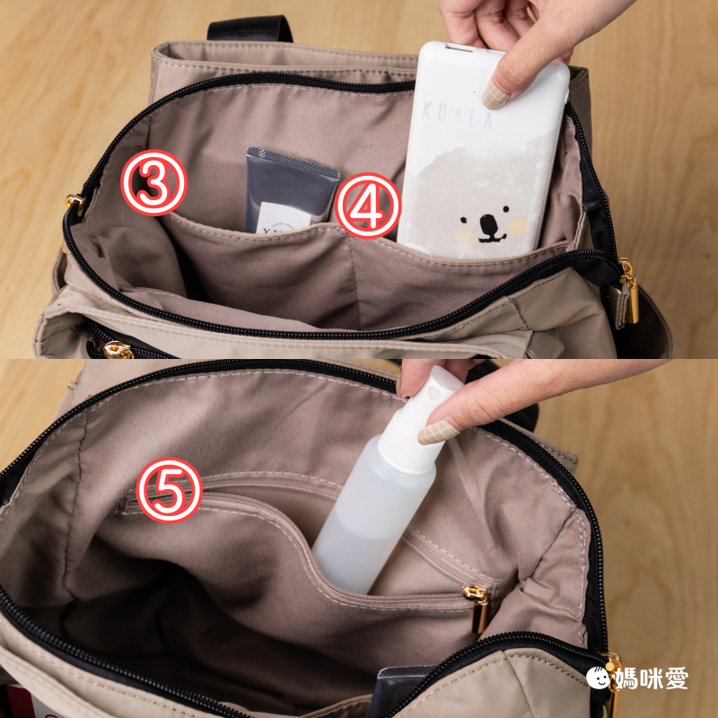 多達10個夾層！日本連線 ✈ 輕量減壓媽媽包