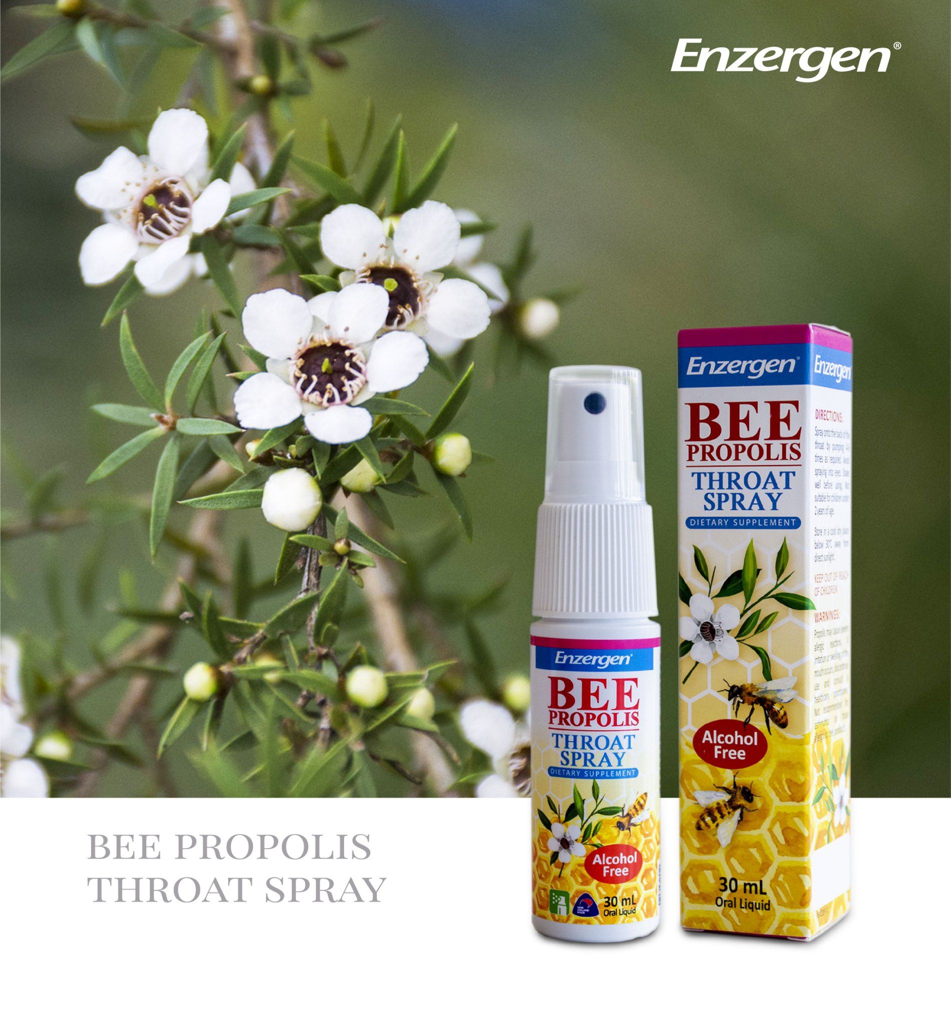 [紐西蘭] Enzergen® - 蜂膠組-蜂膠萃取液x1 + 麥蘆卡蜂蜜蜂膠液x1
