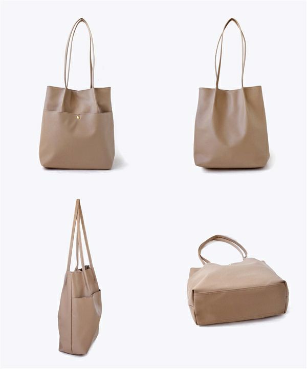 日本 zootie - 收納便利柔軟皮質肩背包-煙燻綠