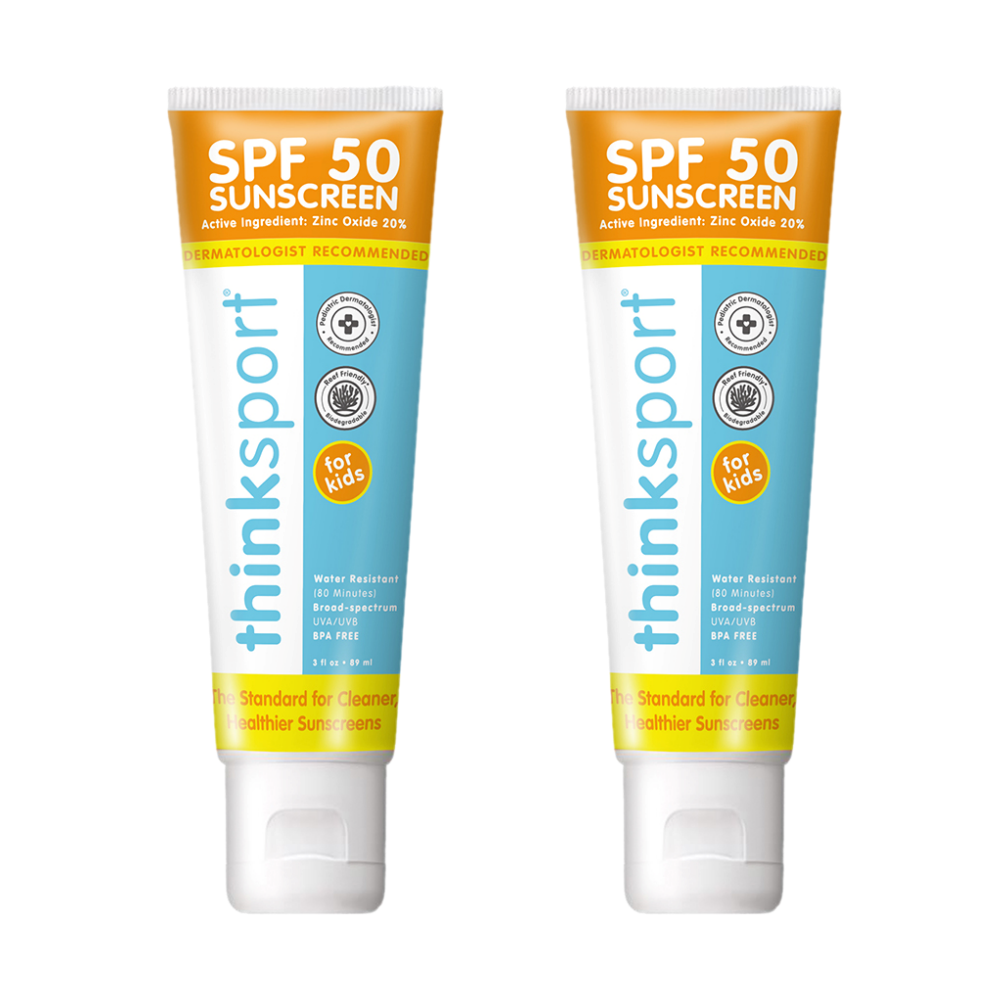 美國 Thinkbaby - 「兩入組」thinkbaby 新寶貝SPF50純物理防曬霜 (兒童款/thinksport)-89MLx2