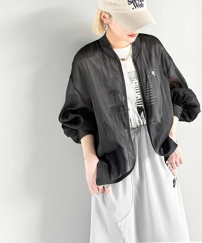 日本 Classical Elf - 輕盈透膚微光澤拉鍊薄外套-萊姆綠