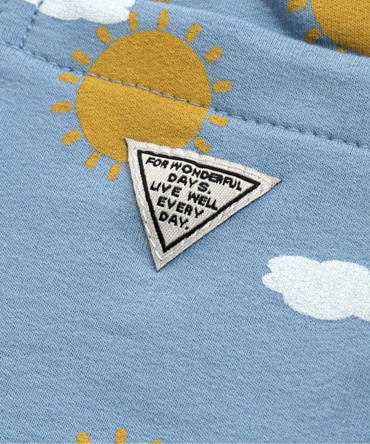 日本 BREEZE - 休閒百搭鬆緊長褲(9分丈)-小車車-淺灰