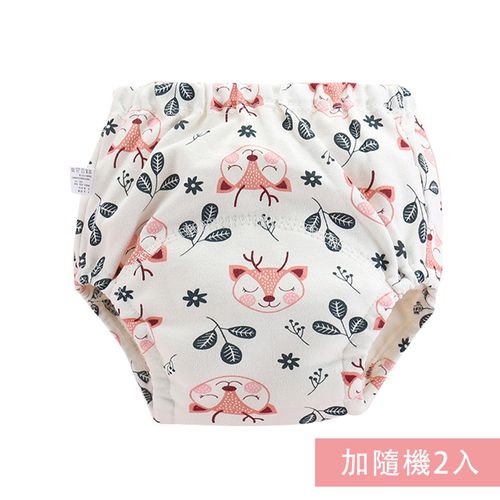 純棉紗布學習尿布褲-3件入-麋鹿+隨機2入