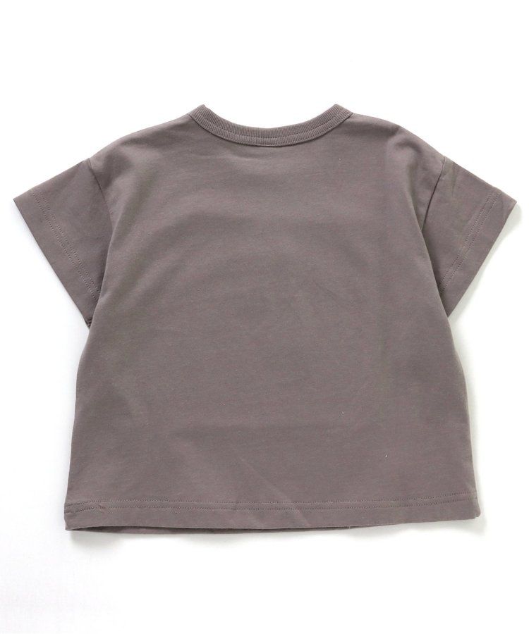 日本 apres les cours - 亮片變身酷炫短袖上衣-暴龍-灰