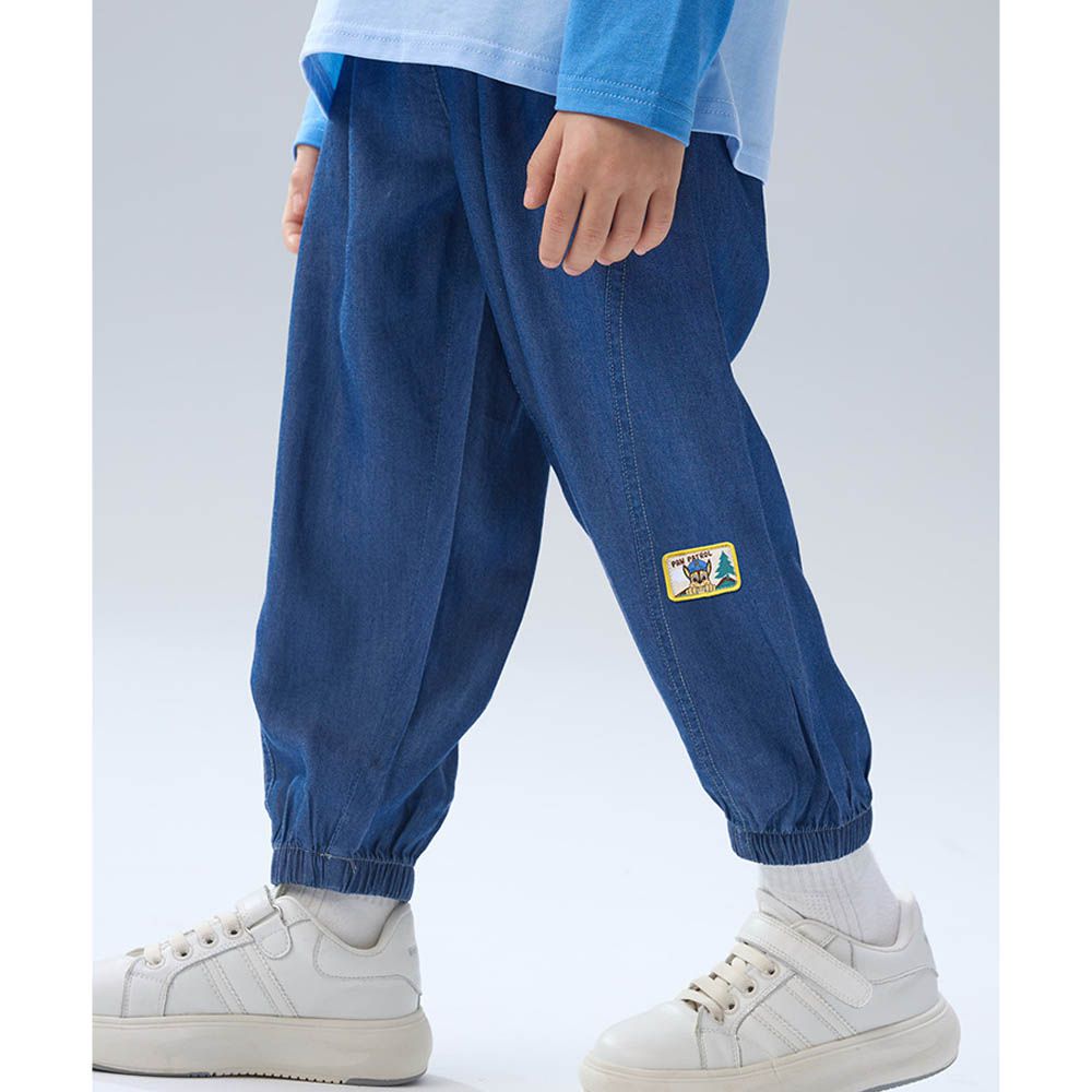 卡通汪汪隊天絲牛仔防蚊褲/空調褲-深藍