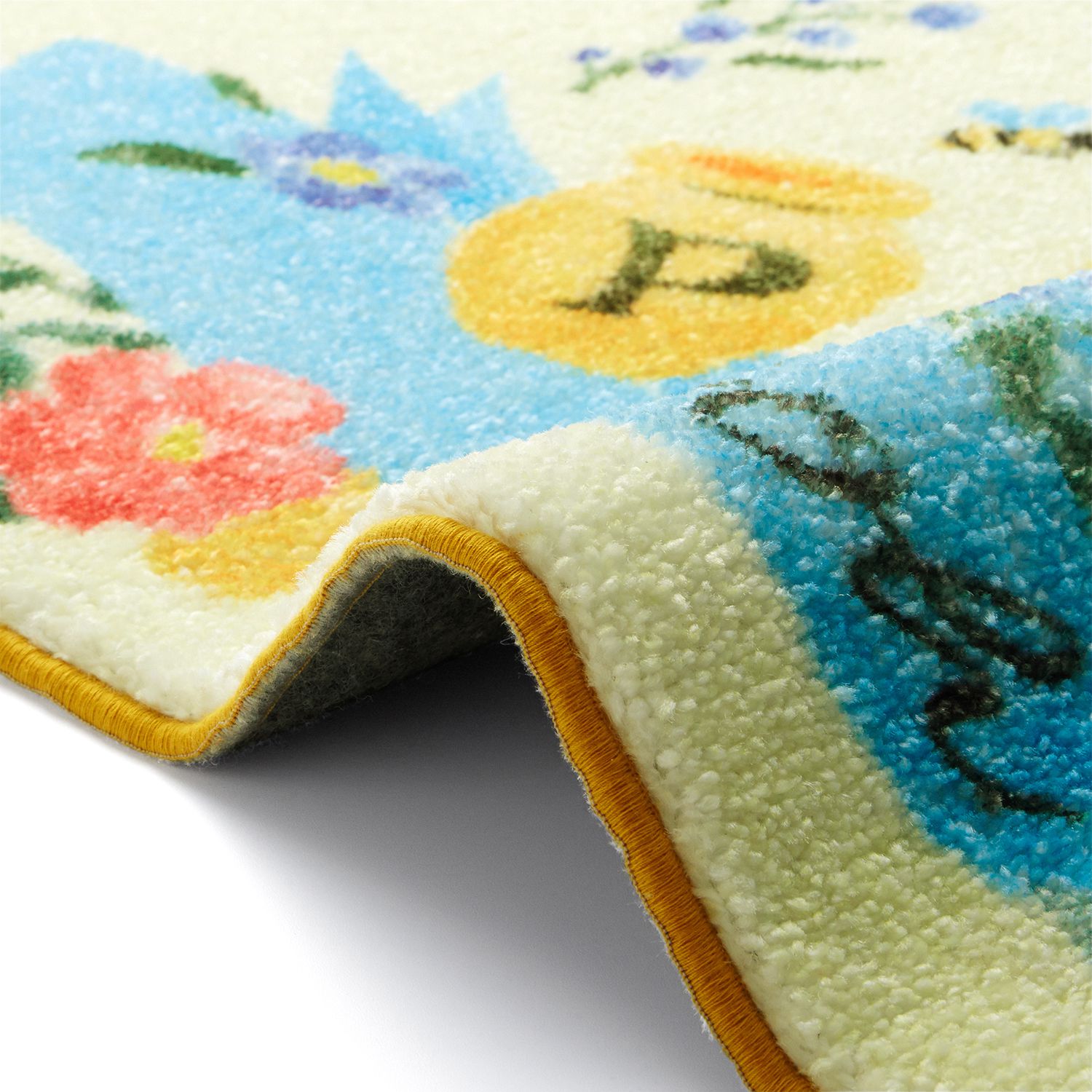 日本千趣會 - 迪士尼 日本製 腳踏墊(玄關/房門)-維尼派對-粉黃 (47x80cm)